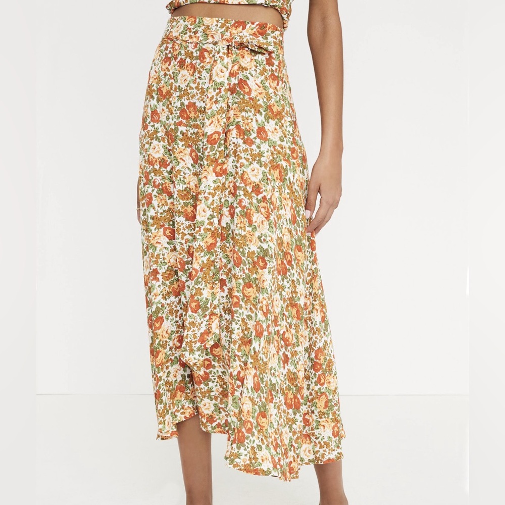 Faithfull the Brand Asiya Skirt - Le Rose Print